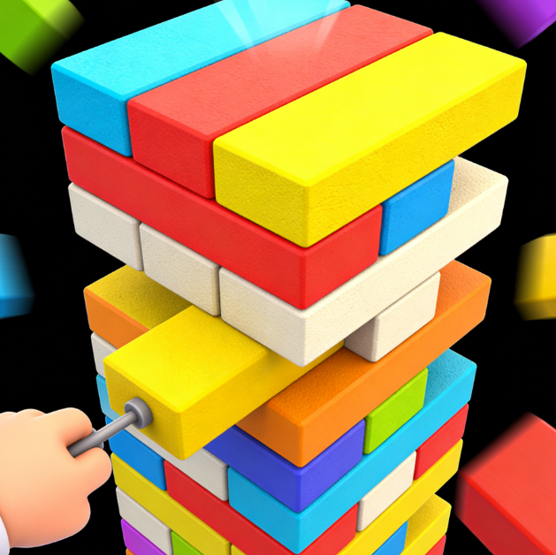 The blocks won't collapse when you pull them out.